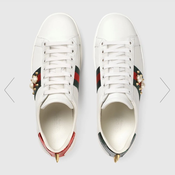 Gucci Ace Studded Leather Sneaker - Picture 2 of 16